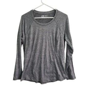 RBX Gray T Shirt Dry Long Sleeve Crew Neck Athletic Pullover Large